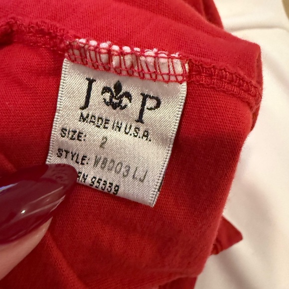 James Perse Vibrant Red Short Sleeve Tee size 2/Small - Picture 5 of 5